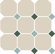 Гранит керамический 4416 OCT13+18-A White Octagon 16Turquoise 13 + Green 18 Dots 30x30 см - фото, изображение товара в интернет-магазине Felicita-crimea.ru, Симферополь, Крым